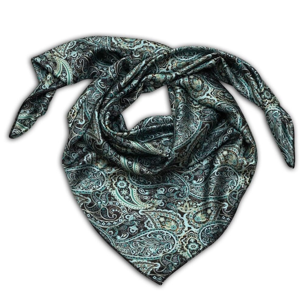 3647 Wild Rag Silk Scarf 36'', Western Cowboy Bandana Square Silky Wild